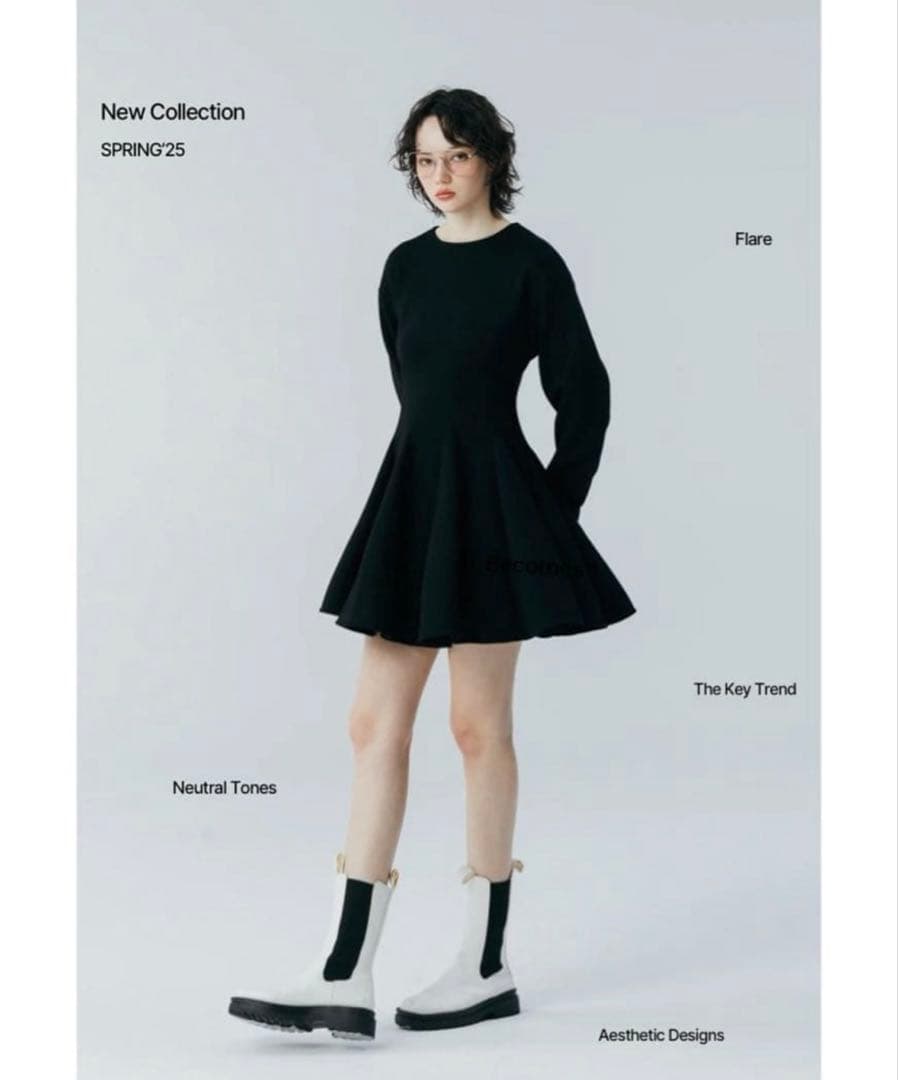 【THE TOE】Poros Flare Onepiece ブラック　Sサイズ