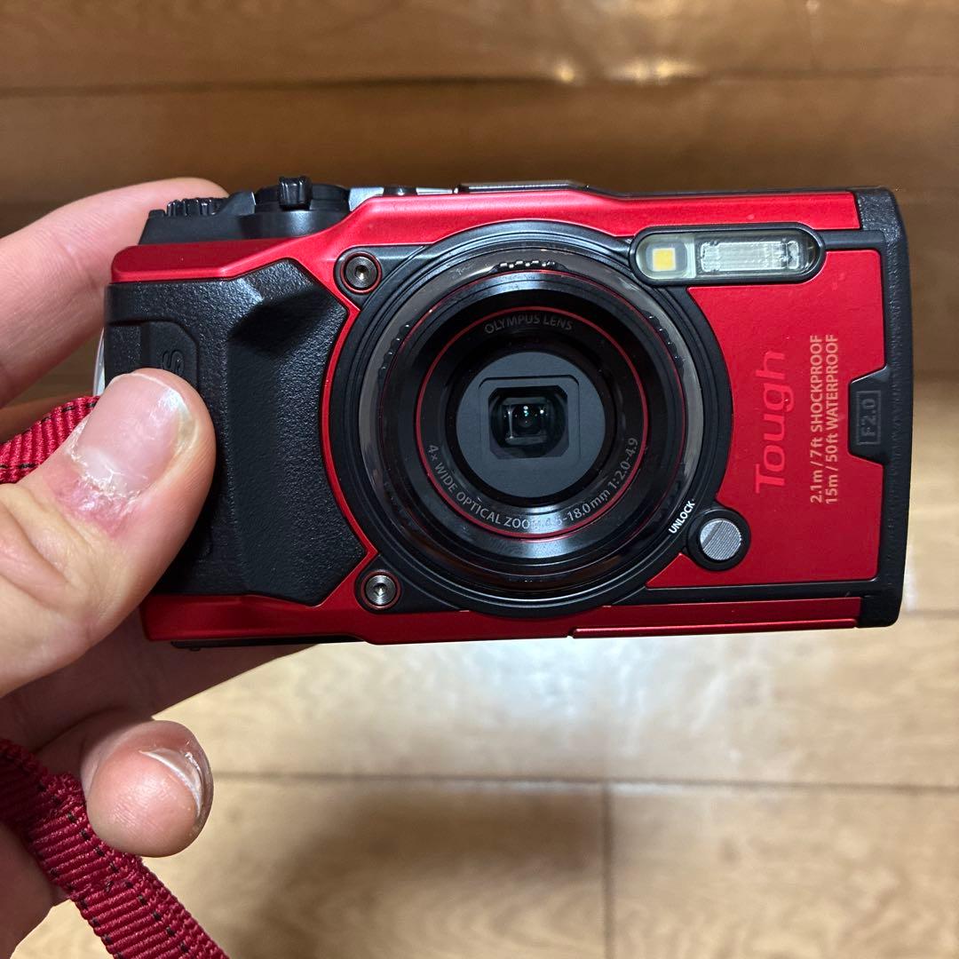 [サト] Tough デジタルカメラ レッド 2m防水　tg-6