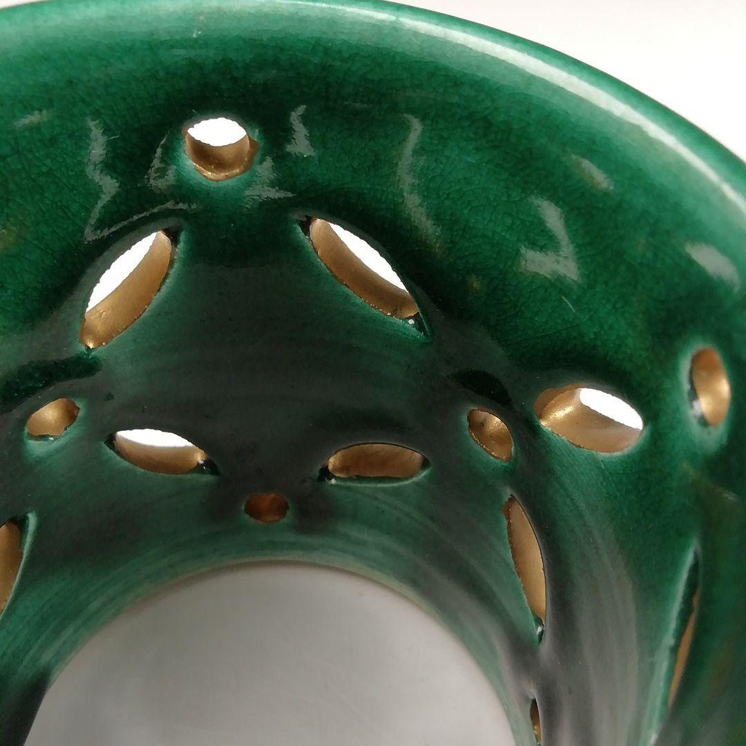 Ｔ８９５　蓋置　『七宝透　蓋置』『加賀瑞山 造』　共箱　茶道具