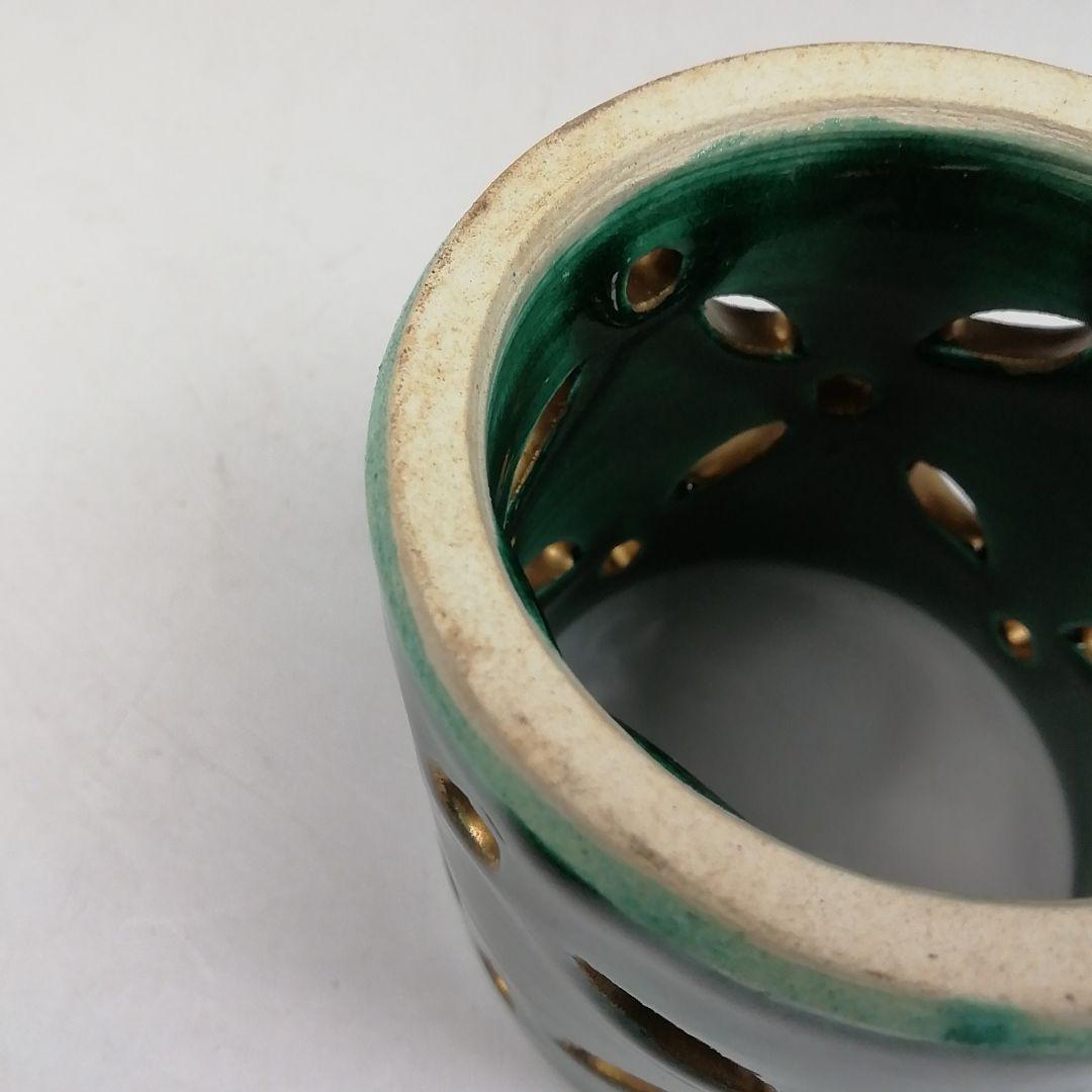 Ｔ８９５　蓋置　『七宝透　蓋置』『加賀瑞山 造』　共箱　茶道具