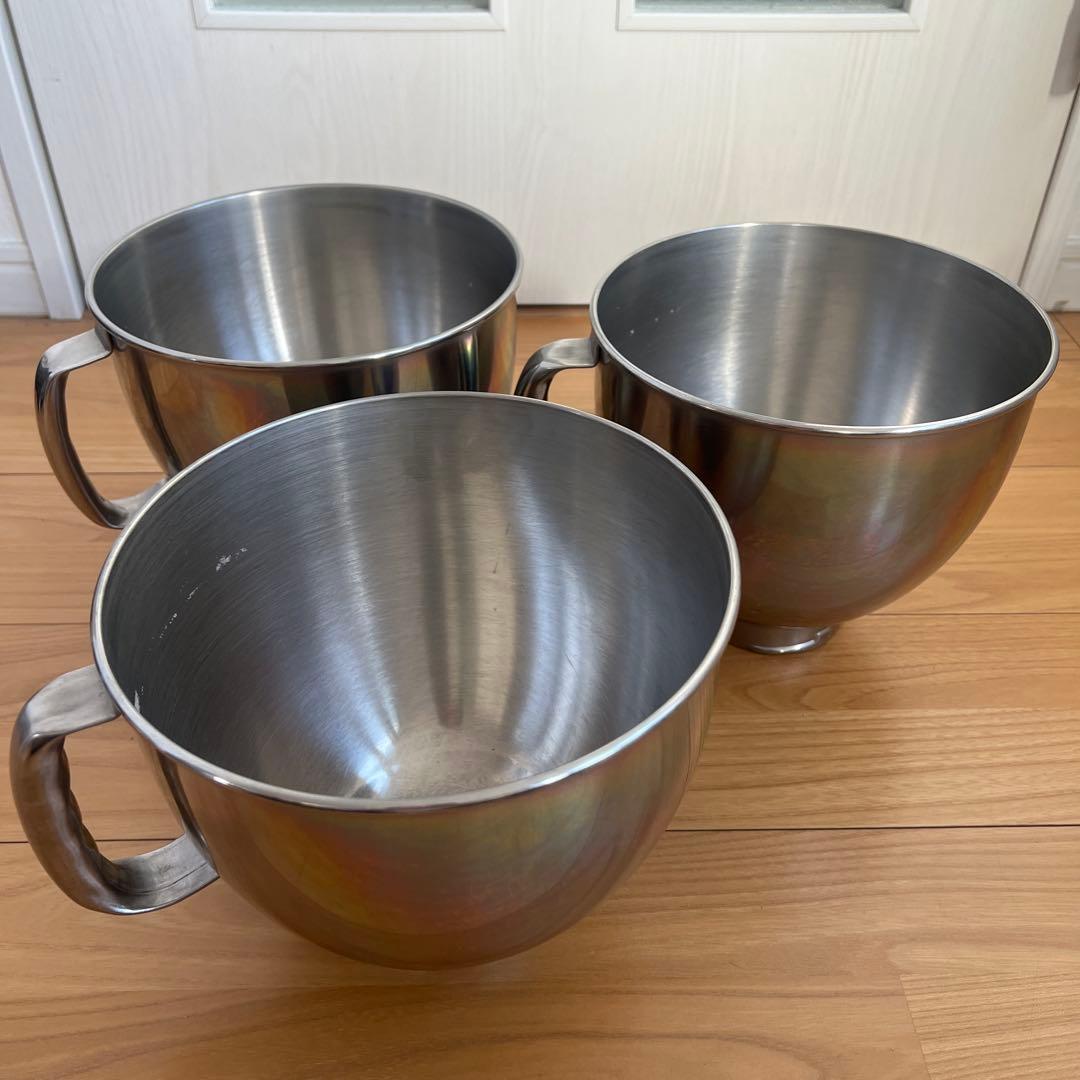 KitchenAid ステンレススチール ボウル 5QT 3個