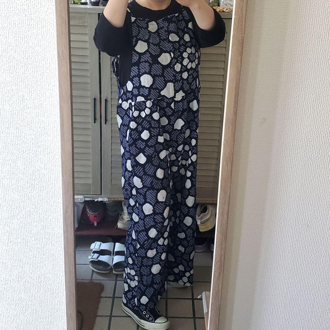 有松絞り浴衣リメイク　サロペット、オールインワン、有松鳴海絞り浴衣よりリメイク