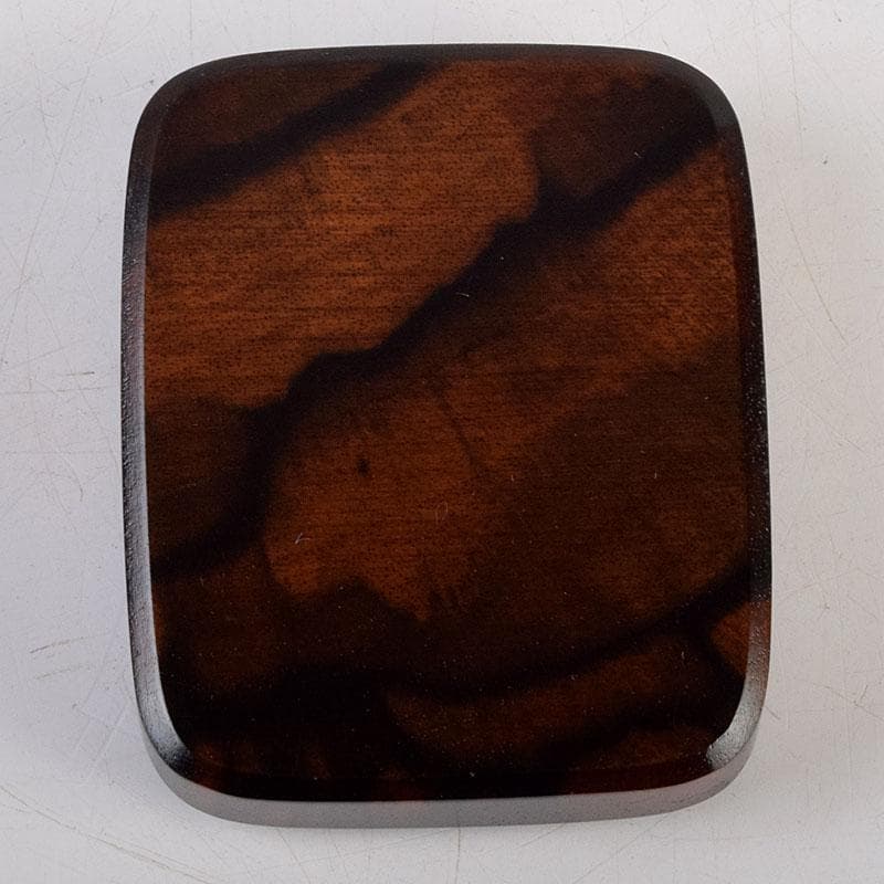 shellkid　井筒鳳斎　内金箔黒柿長四方香合鷺に芦　共箱　V　9126