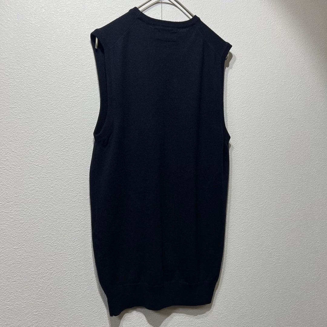 希少 美品 ジルサンダー 上質 ウール デザイン クルーネック ニット ベスト