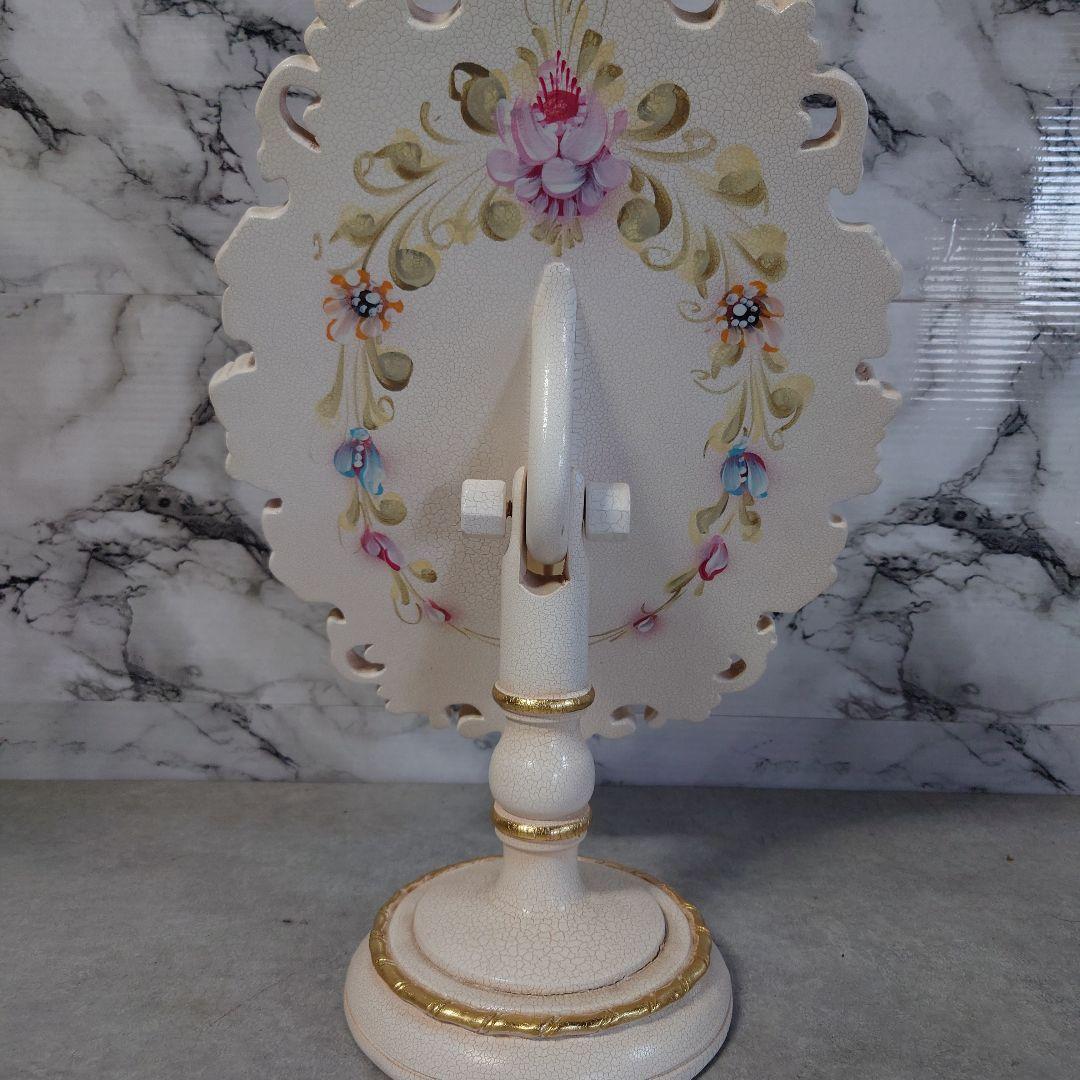 ロココ調 化粧鏡 メイクアップミラー　猫脚 家具 お姫様 ローラアシュレイ