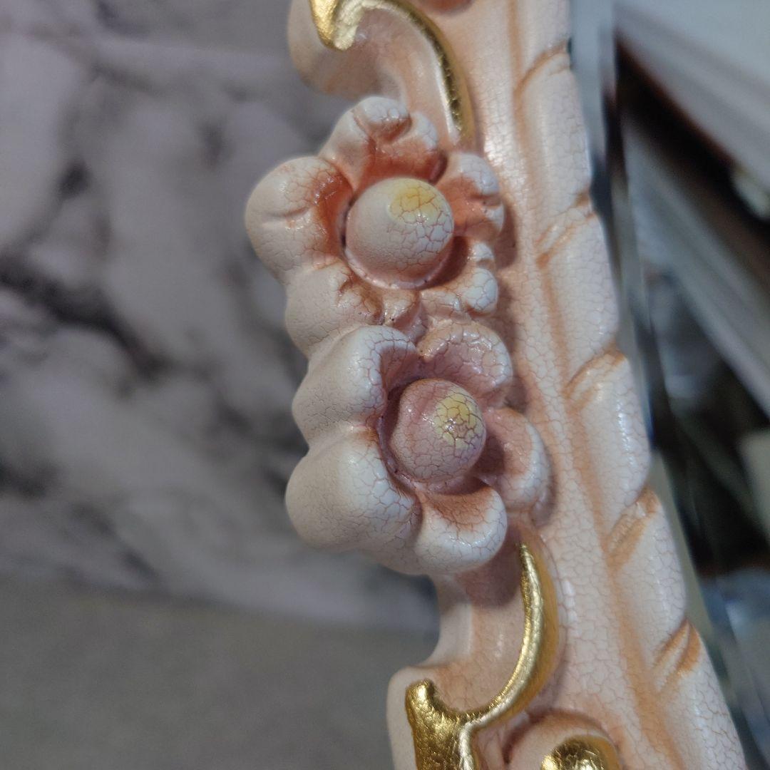 ロココ調 化粧鏡 メイクアップミラー　猫脚 家具 お姫様 ローラアシュレイ