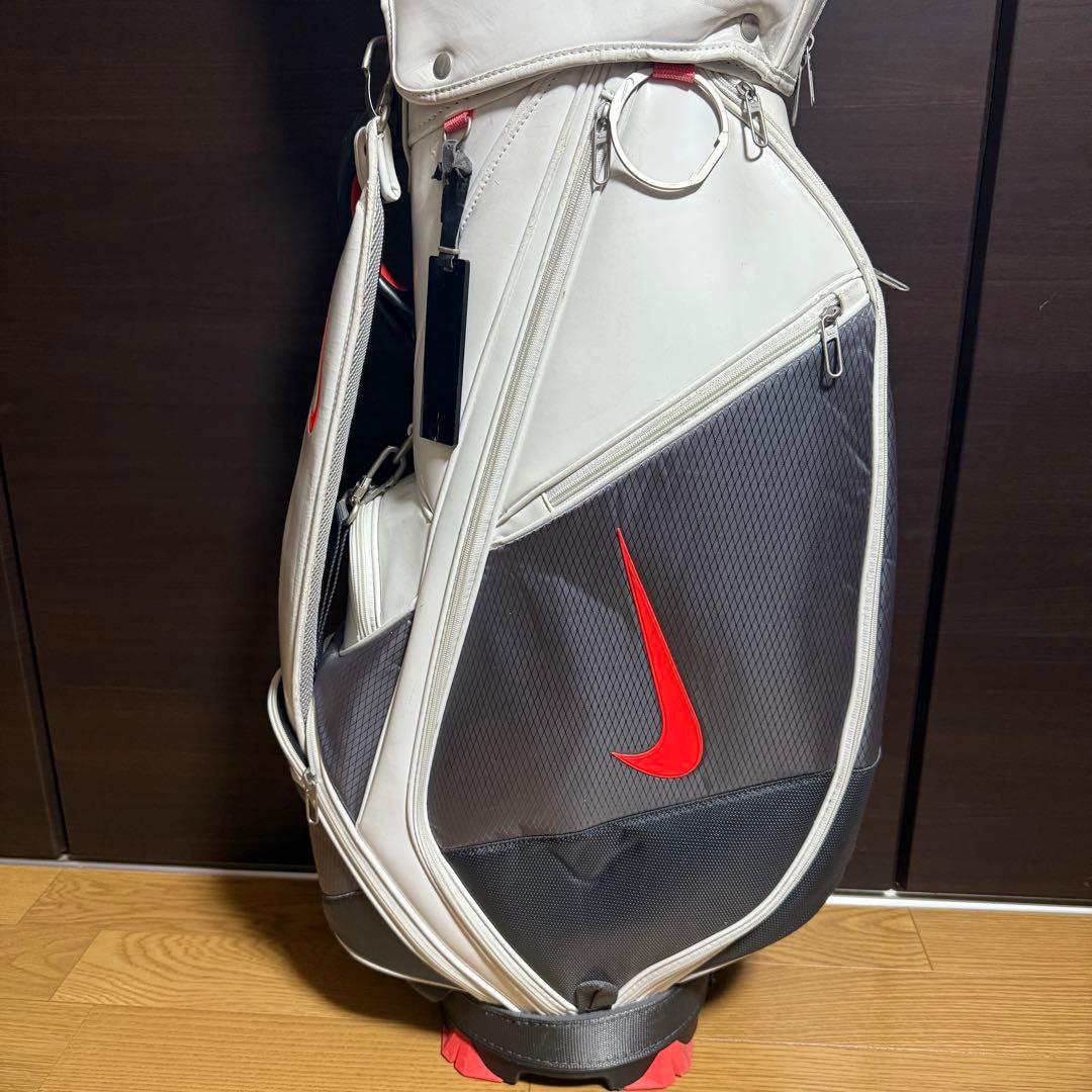 Nike キャディバッグ ゴルフバッグ ホワイト グレー レッド