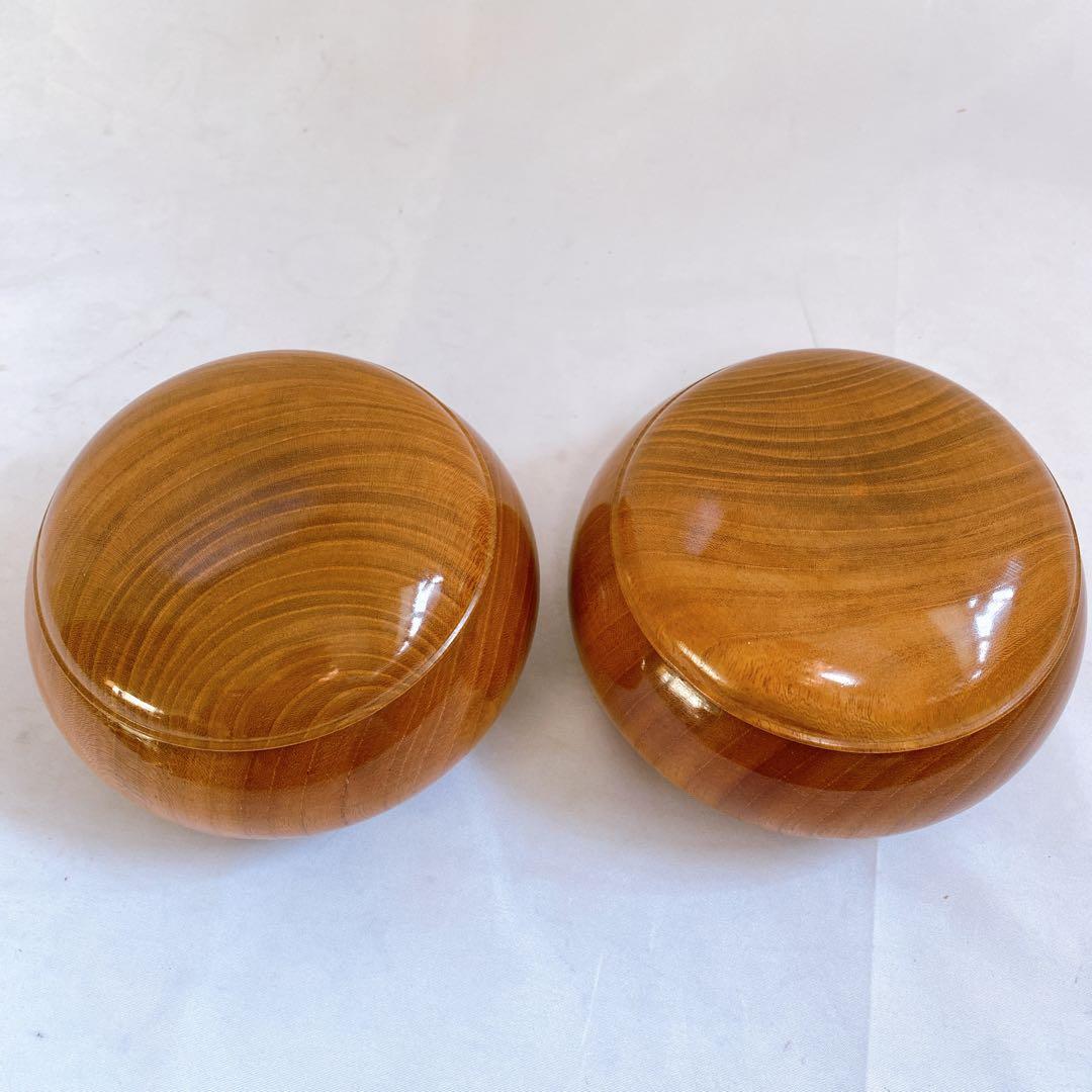 卓上碁盤　碁石　蛤碁石　那智黒　碁笥　木製　本寸　白181個　黒179個　囲碁