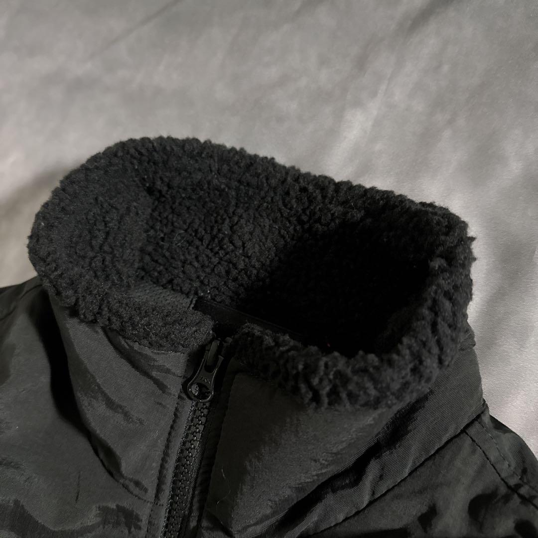 FR2 GOLF ボアフリース　刺繍ロゴ　バックプリント　切替　黒　ゴルフフェア