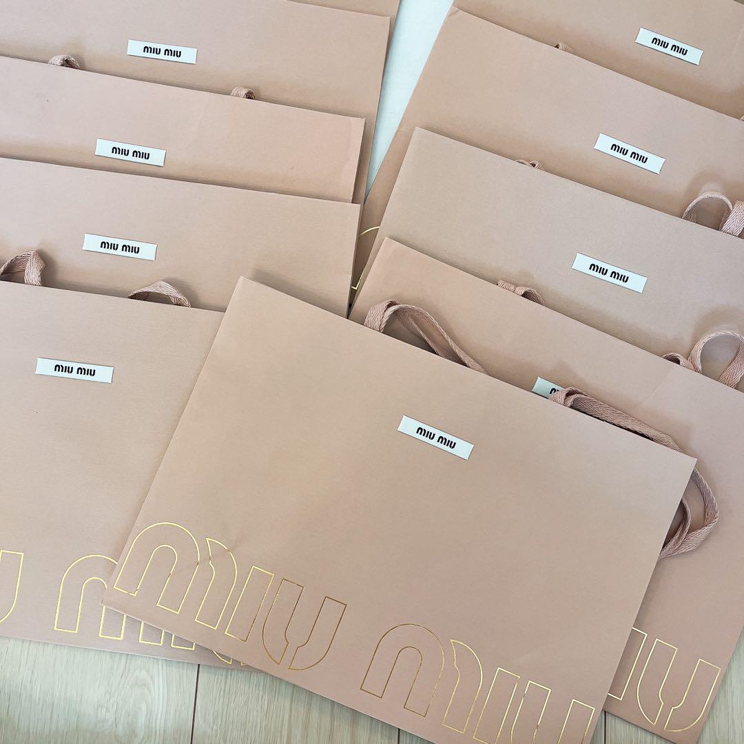 ミュウミュウ　miumiu ショッパー　紙袋　ラッピング　10枚セット