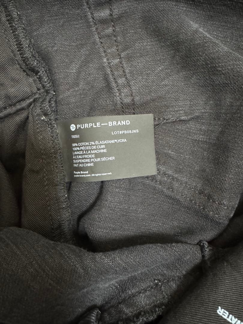 PURPLE BRAND P001 Black ストレッチスキニーデニム 30