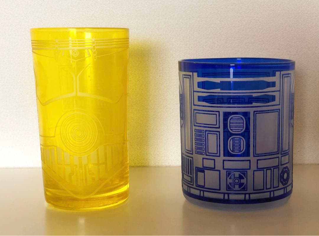 レア　STAR WARS 切子グラス　R2-D2 & C-3PO スターウォーズ