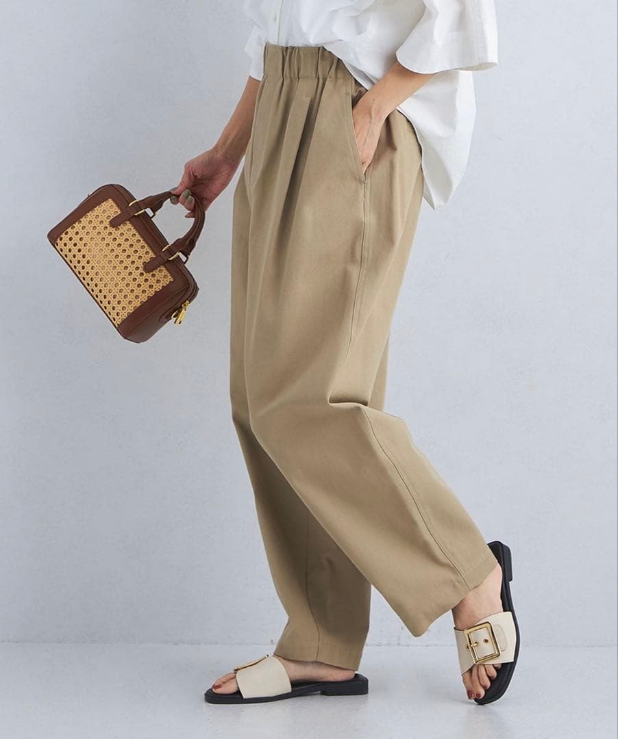 green label relaxing ハイツイストチノ カーブパンツ38