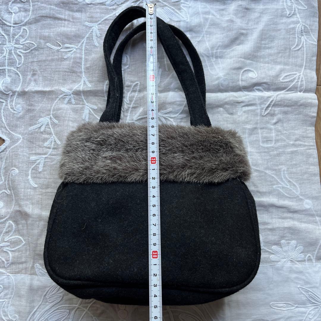 PRADA プラダ フェルト生地 バック　黒　レア