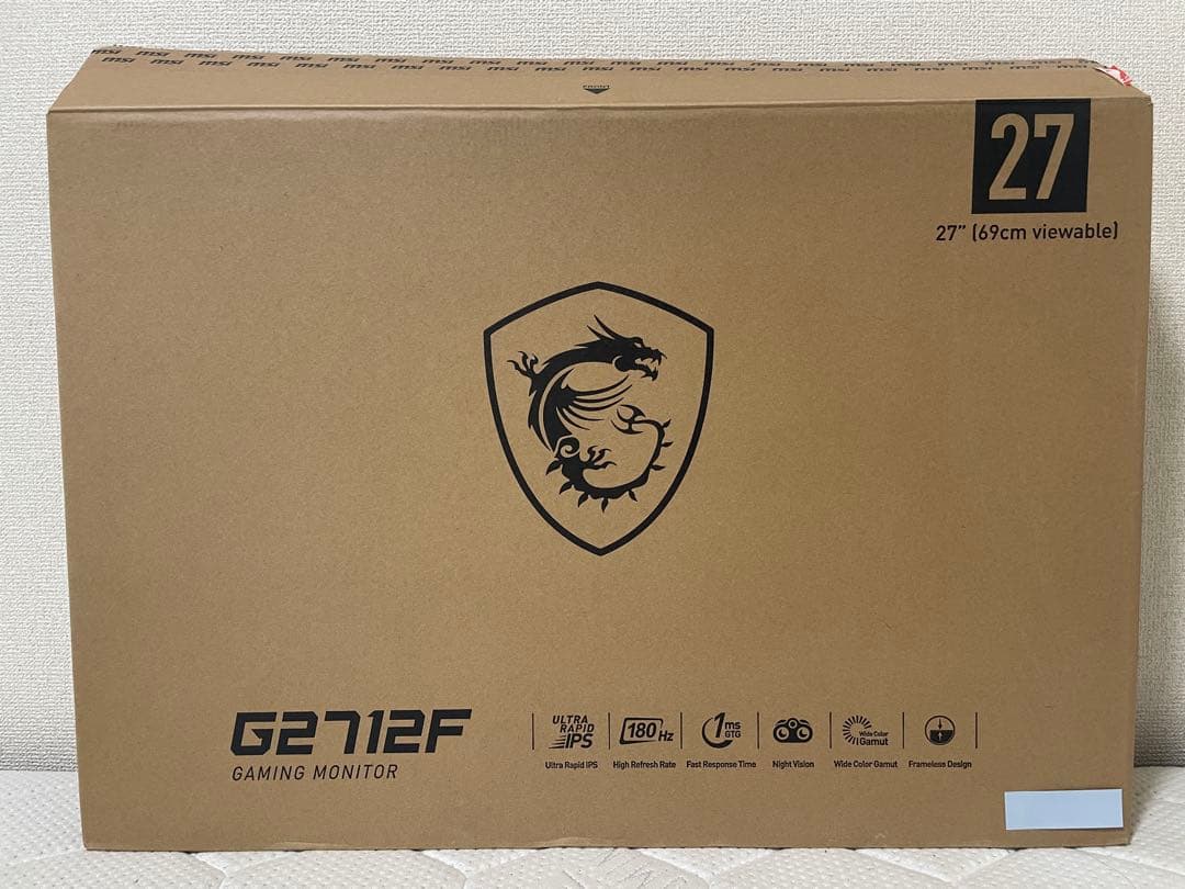 MSI G2712F 27インチ ゲーミングモニター 180Hz ※訳あり