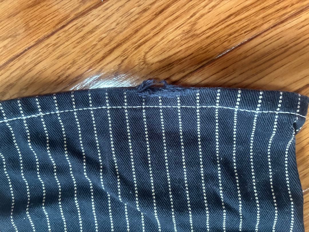 VANSON ストライプオーバーオール