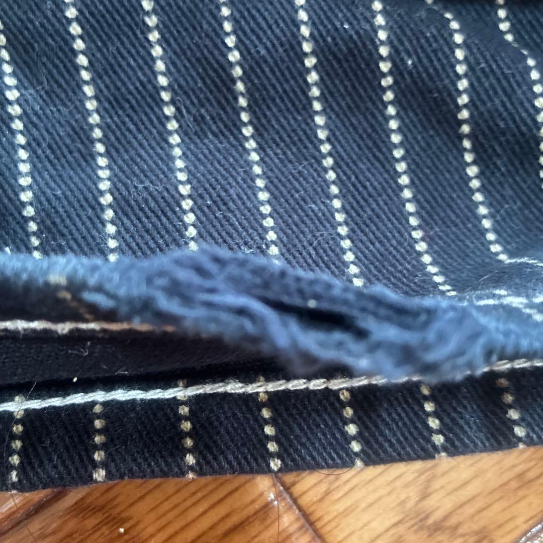 VANSON ストライプオーバーオール