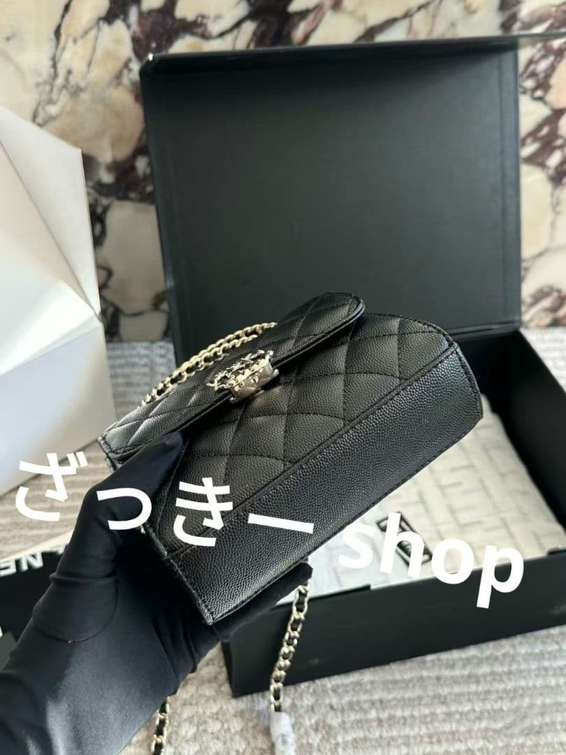 VIP限定 シャネル チェーン　ショルダーバッグ ウォレットブラック ノベルティ