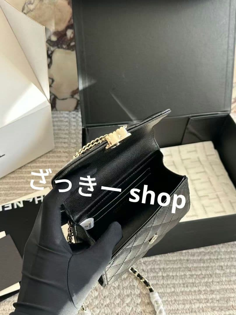 VIP限定 シャネル チェーン　ショルダーバッグ ウォレットブラック ノベルティ