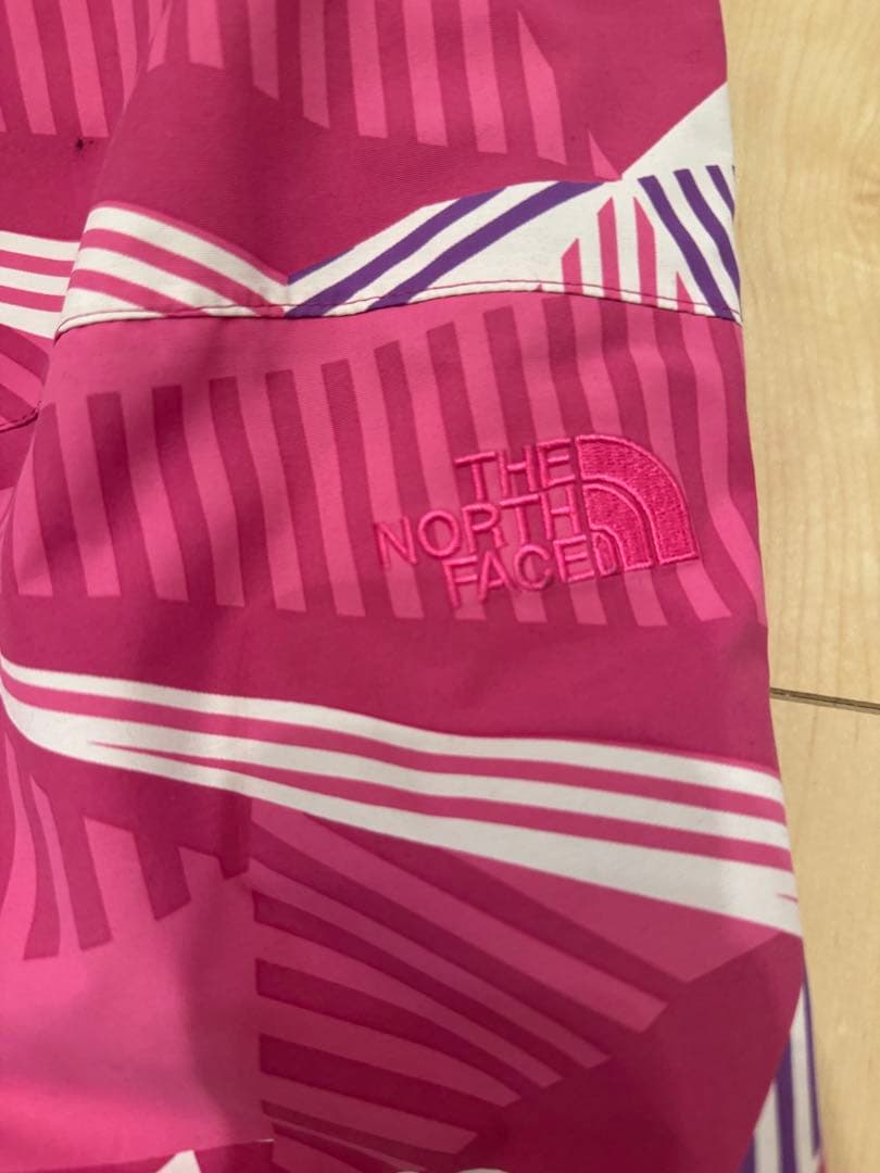 子ども用スキーウェアセット ネイビー&ピンク　パンツノースフェイス