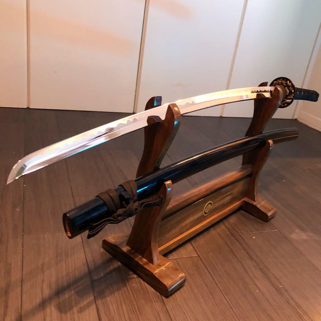 高級模造刀　太刀　本研波刃　合金　居合刀