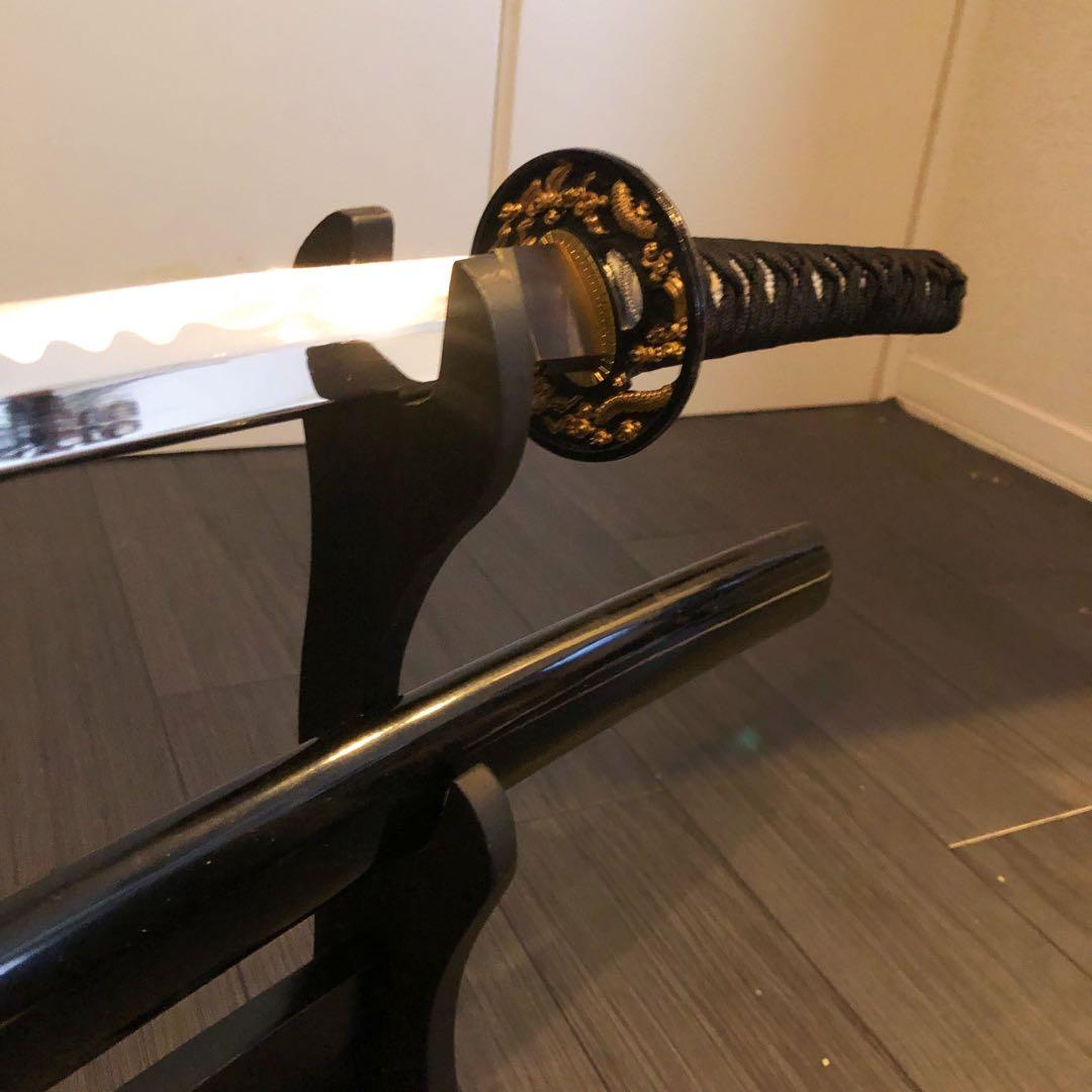 高級模造刀　太刀　本研波刃　合金　居合刀