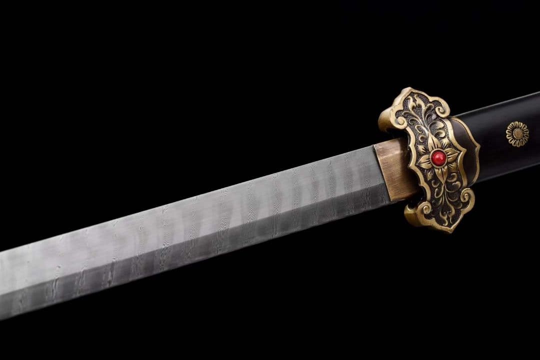 銅牡丹天梯唐刀20231500 古兵器 武具　刀装具　日本刀　模造刀 居合刀