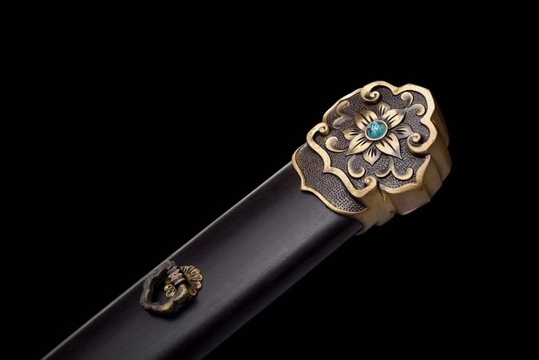 銅牡丹天梯唐刀20231500 古兵器 武具　刀装具　日本刀　模造刀 居合刀