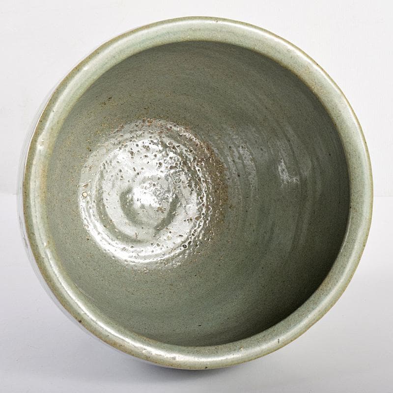 韓国　水広陶窯　李貞夏作　高麗青磁　花文　水指　合わせ箱　V　R7713B