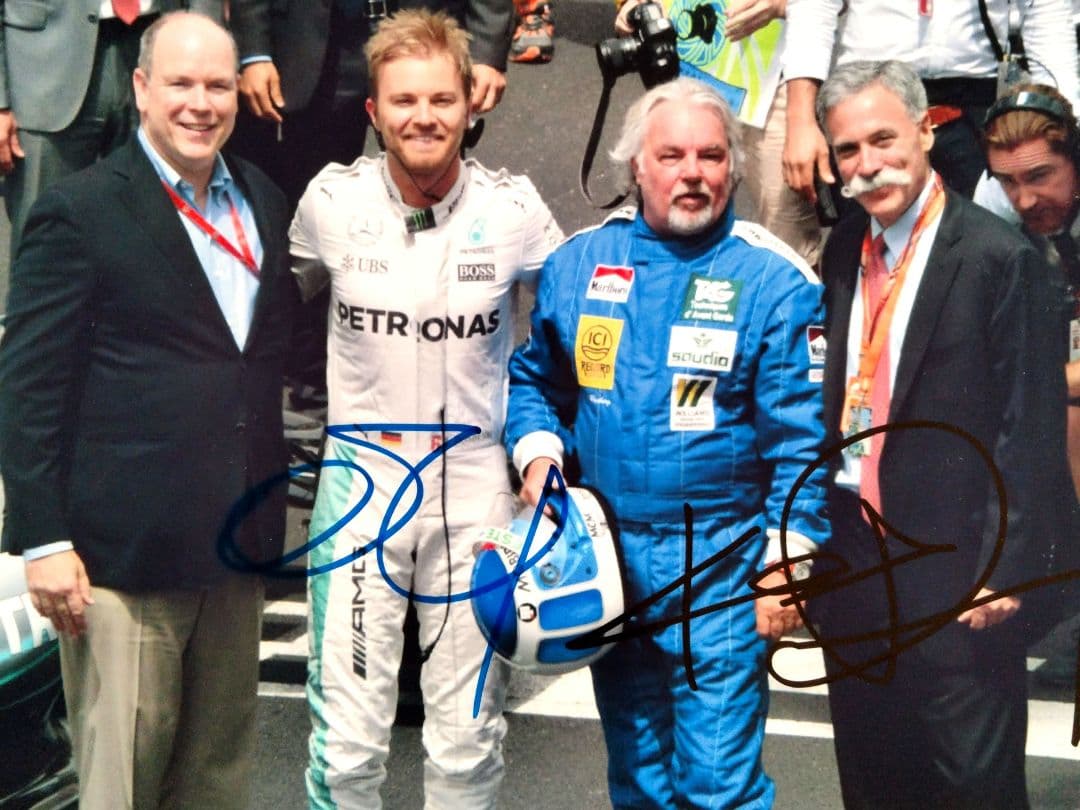 ニコ・ロズベルグとケケ・ロズベルグ直筆サイン入り超大型写真…