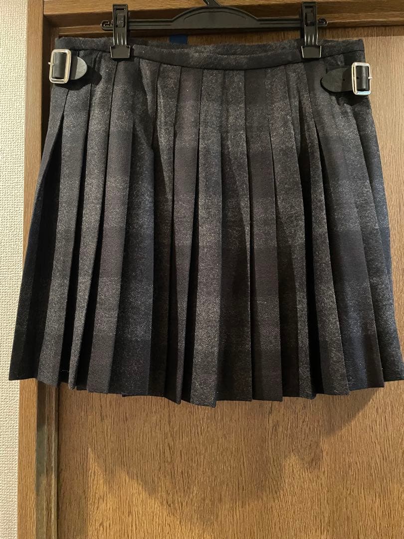 新品タグ付アレキサンダーマックイーンチェックメンズ巻きスカート46イタリア製