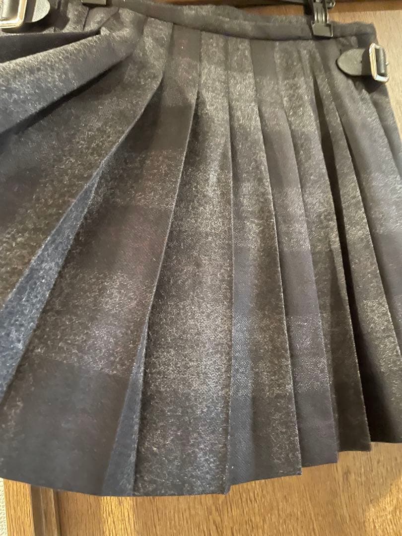 新品タグ付アレキサンダーマックイーンチェックメンズ巻きスカート46イタリア製