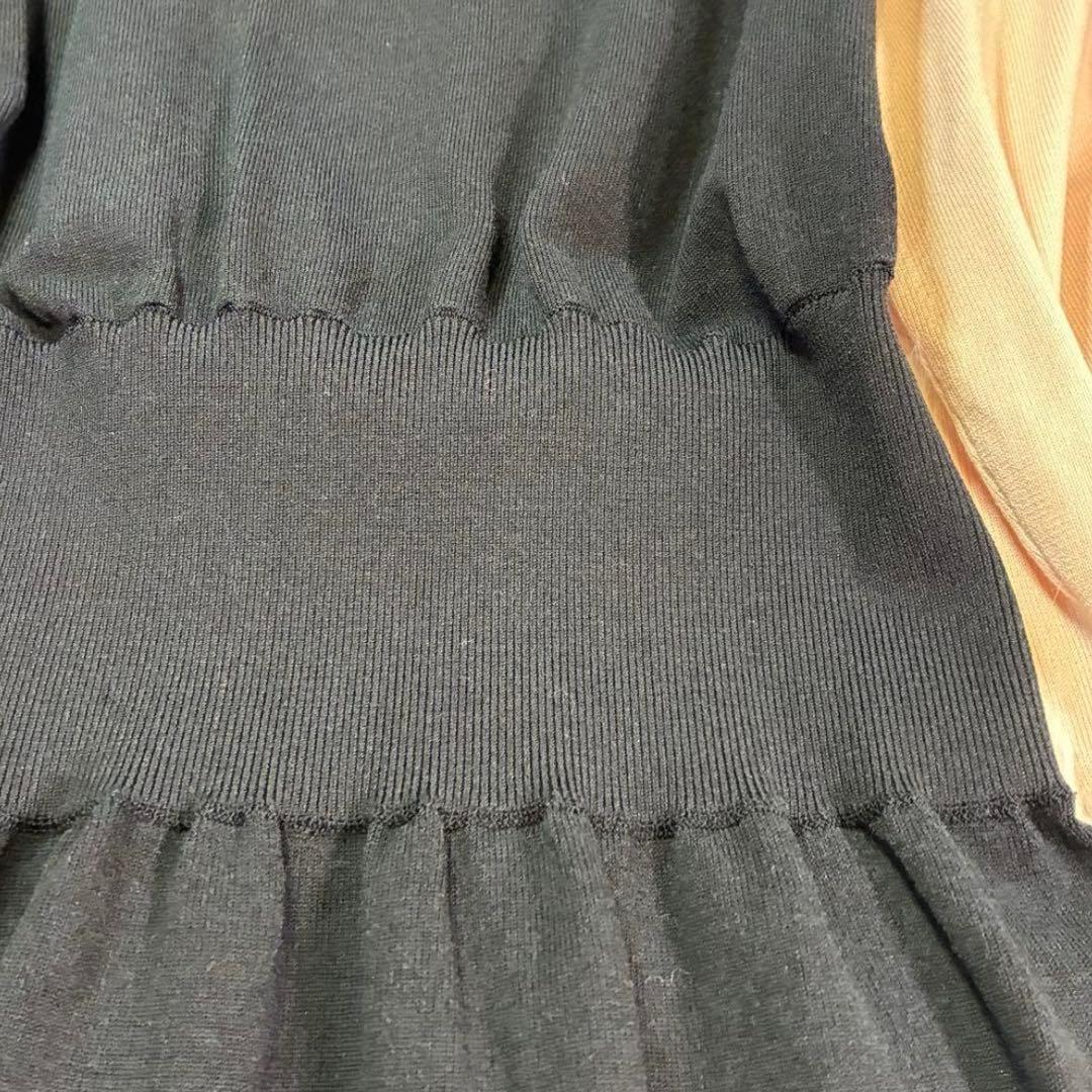 ルイヴィトン　ワンピース　Vロゴ　ロゴパッチ　白　ピンク　ネイビー　　S