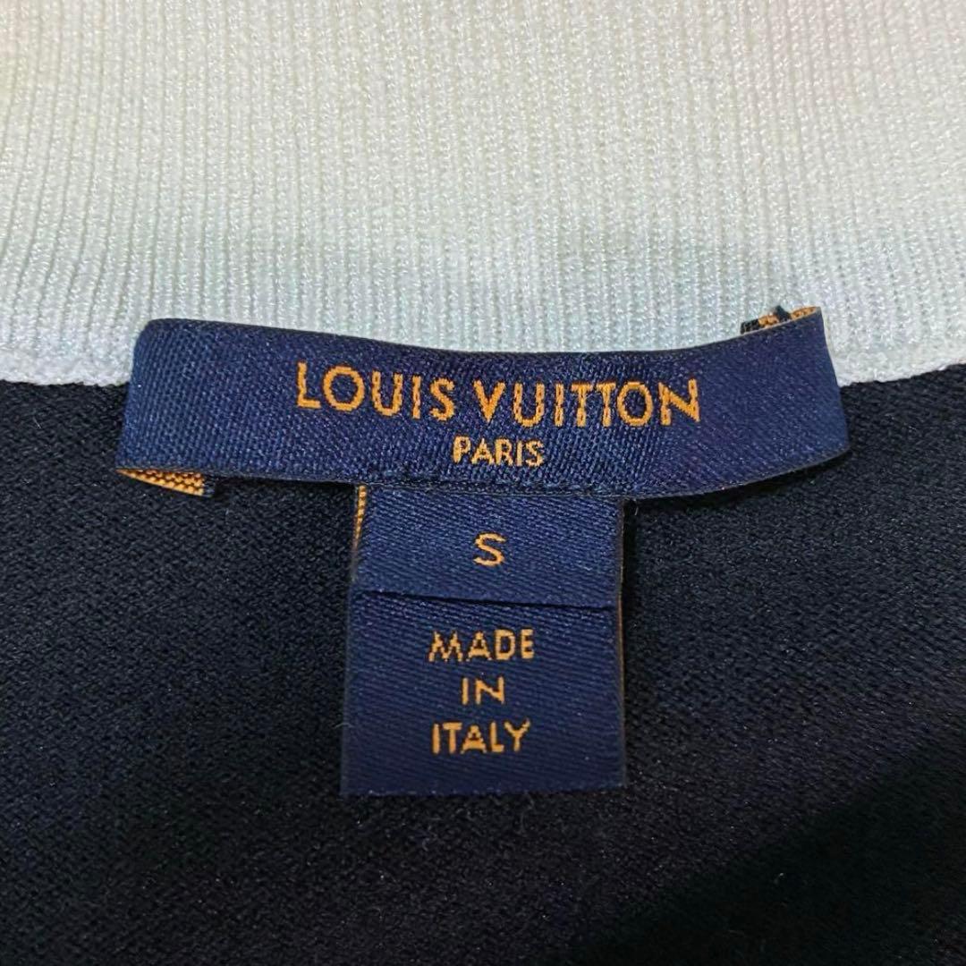 ルイヴィトン　ワンピース　Vロゴ　ロゴパッチ　白　ピンク　ネイビー　　S