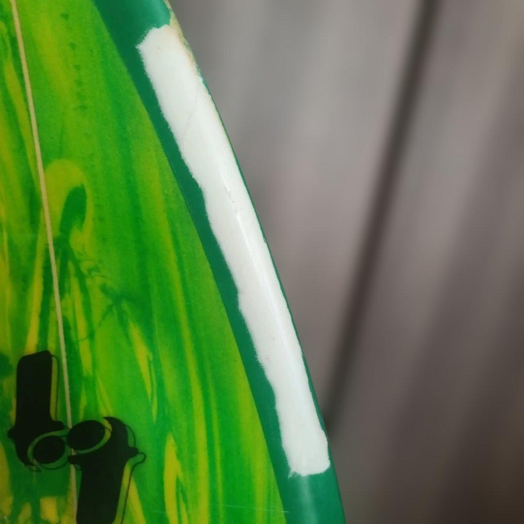 H\"rash ショートボード 緑/黄　175cm