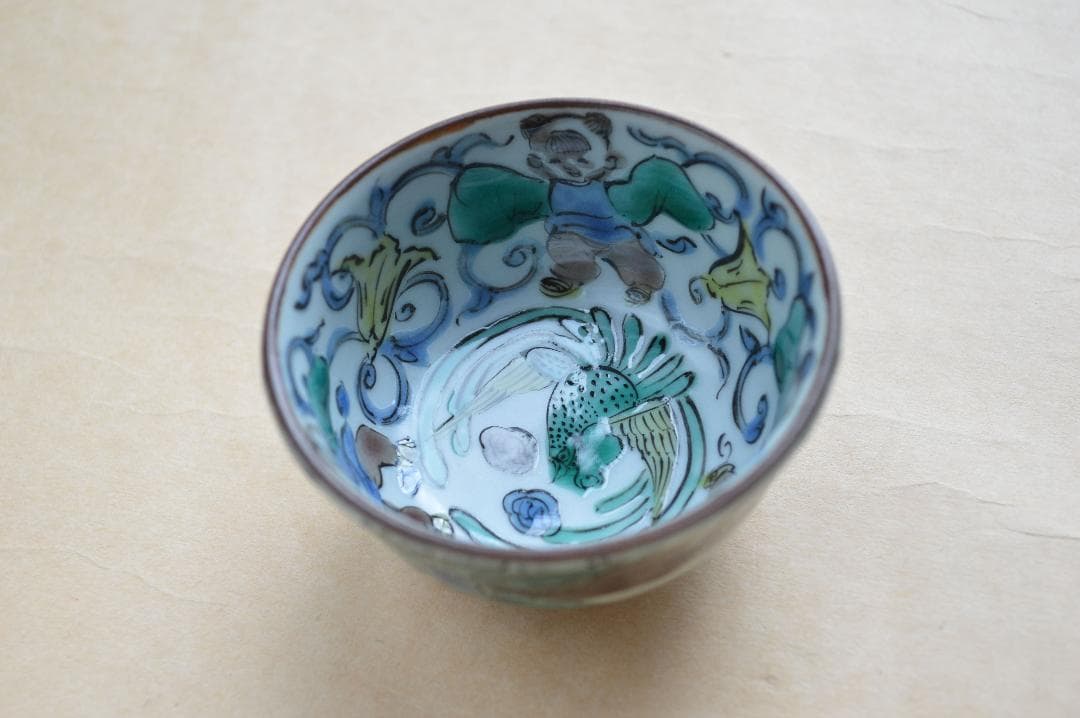 須田菁華　吉田屋 唐子図 杯 四代（当代）真作保証