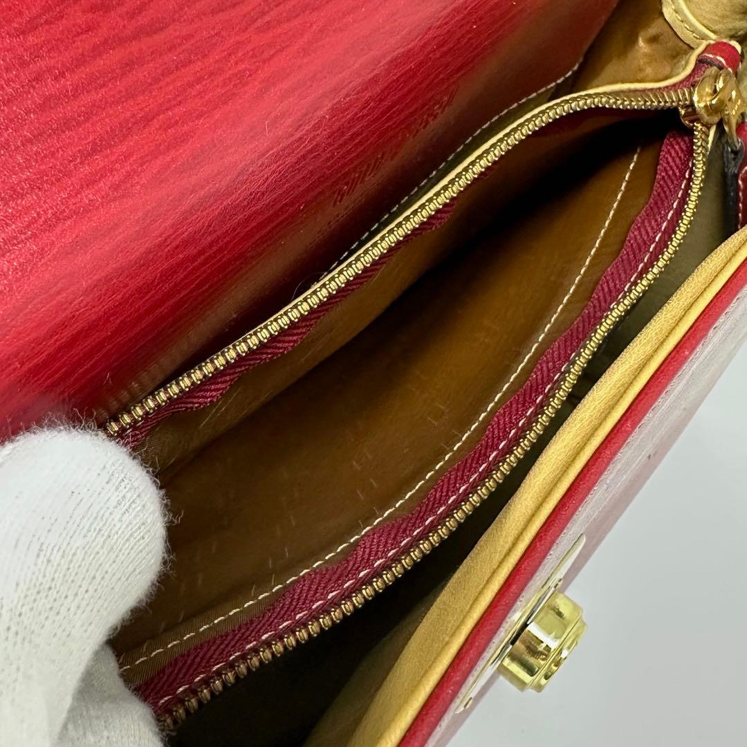 【美品】 ゴールドファイル ハンドバッグ レザー 2way