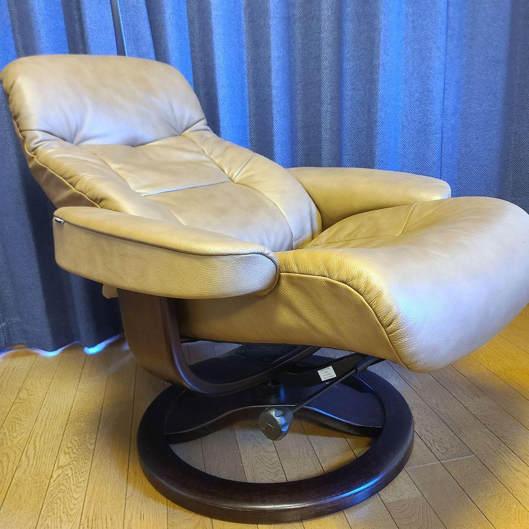【極美品】シモンズ　イエリアーダ オットマン リクライニングチェア 牛革 ソファ