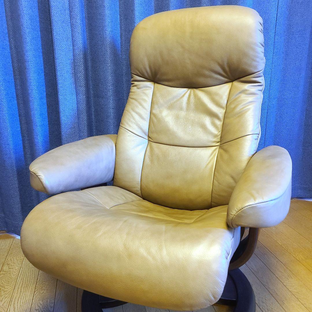 【極美品】シモンズ　イエリアーダ オットマン リクライニングチェア 牛革 ソファ