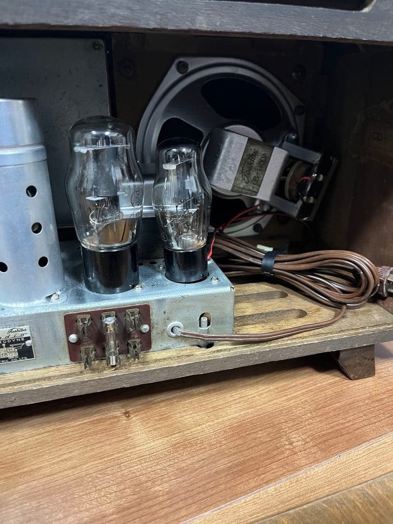 マツダ　東芝　真空管ラジオ　昭和レトロ　実働品　6ua-16