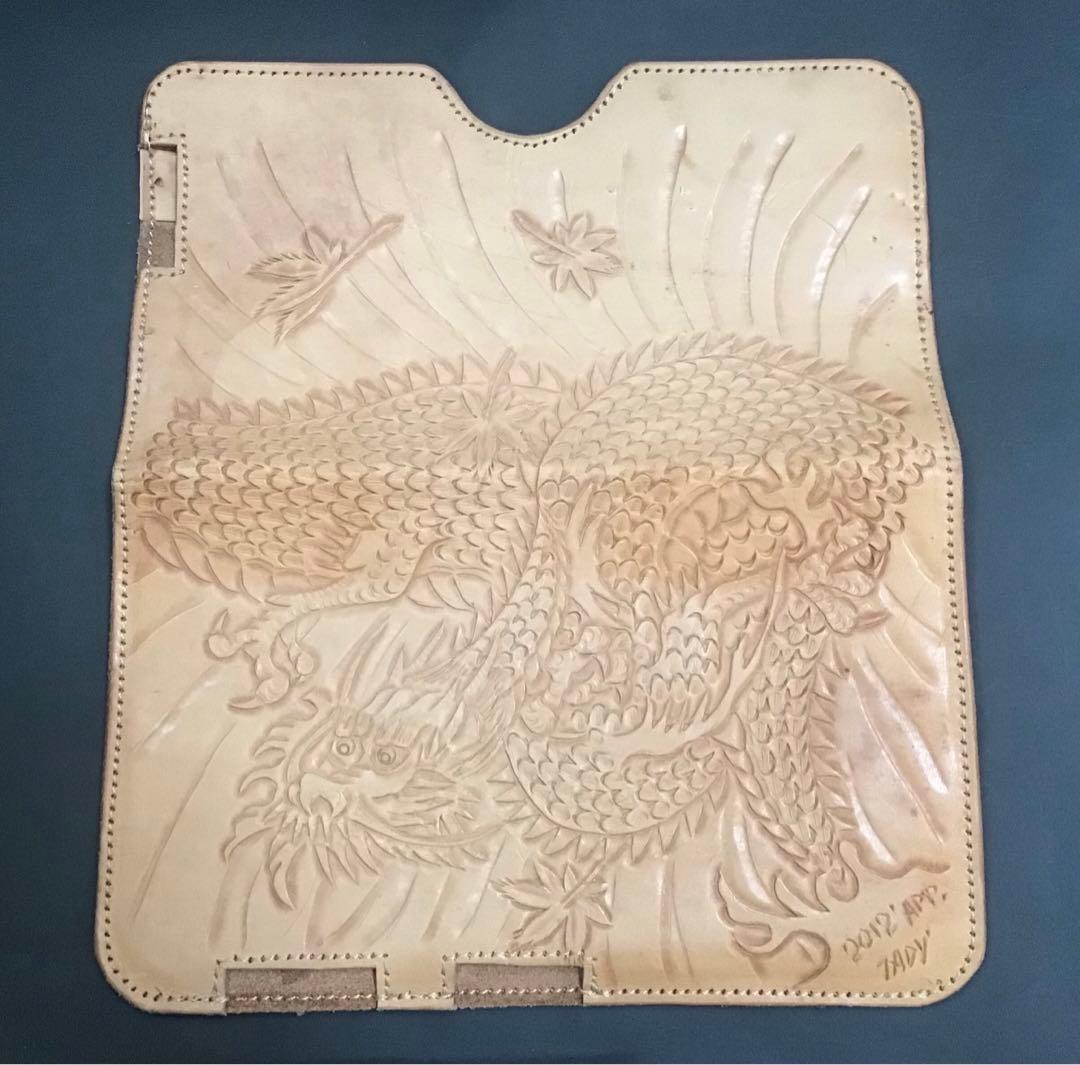 [生前特注品] TADY本人手彫り(TADY&KING)龍レザーアート未使用
