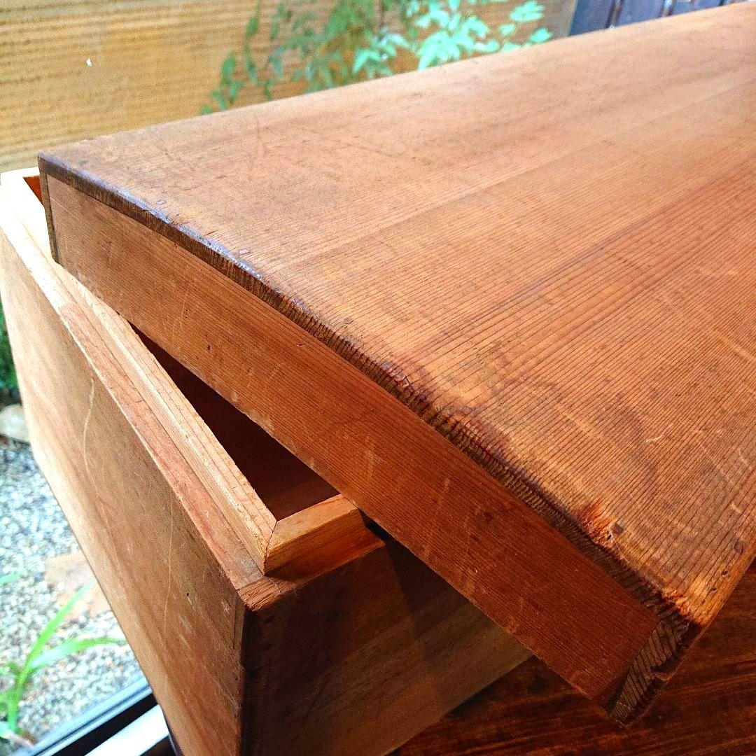 骨董 総檜 軸箱