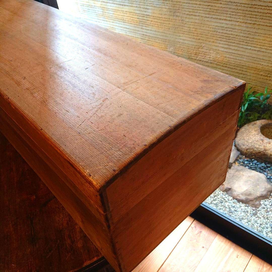 骨董 総檜 軸箱