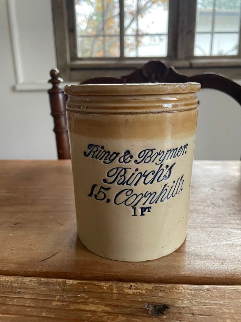 レア　イギリスアンティーク　古いマーマレードジャー