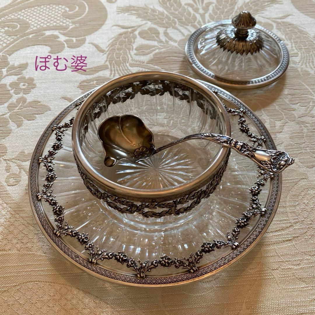 【米国／純銀製】銀器 ３点／チーズスクープ シュガースプーン レードル