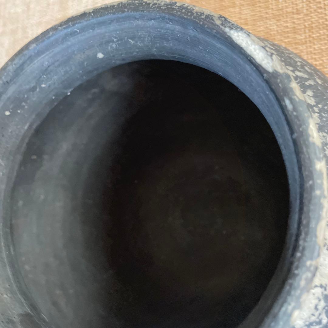 中国古美術　黒陶　壺　竜山文化　Chiping Black Pottery