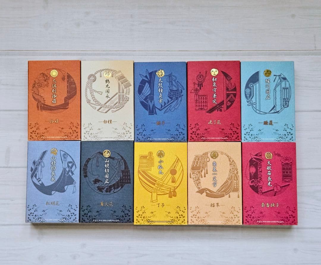 刀剣乱舞 日本香堂 コラボお香 10種セット 鶴丸 他 ※香立て一部欠品あり