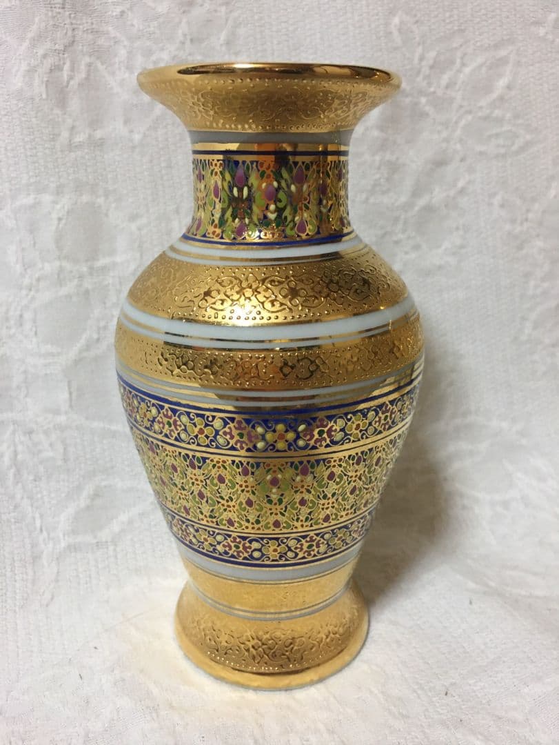 リキ(要プロフ確認) ベンジャロン焼き　タイ製 鯉の置物 花瓶 蓋付き湯の