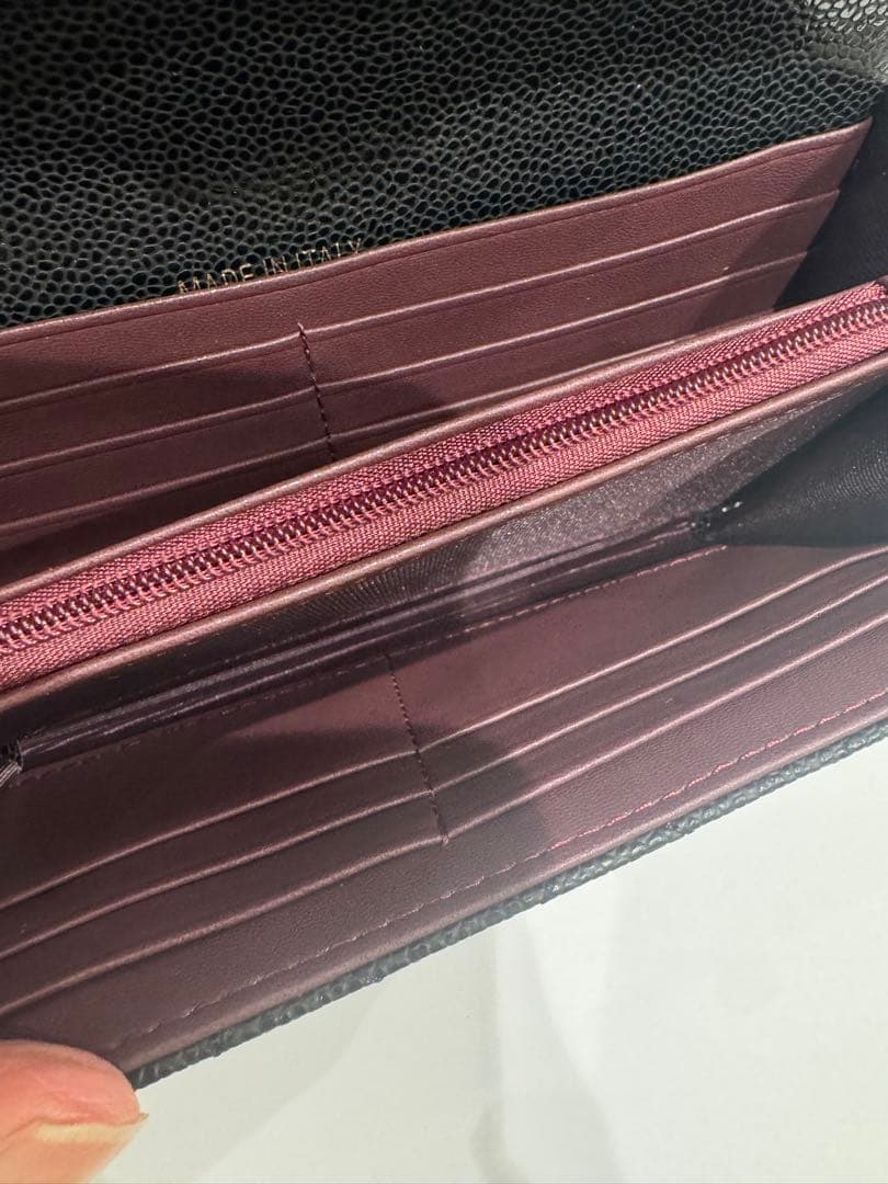 CHANELブラックレザー長財布 キルティングノベルティ商品非売品