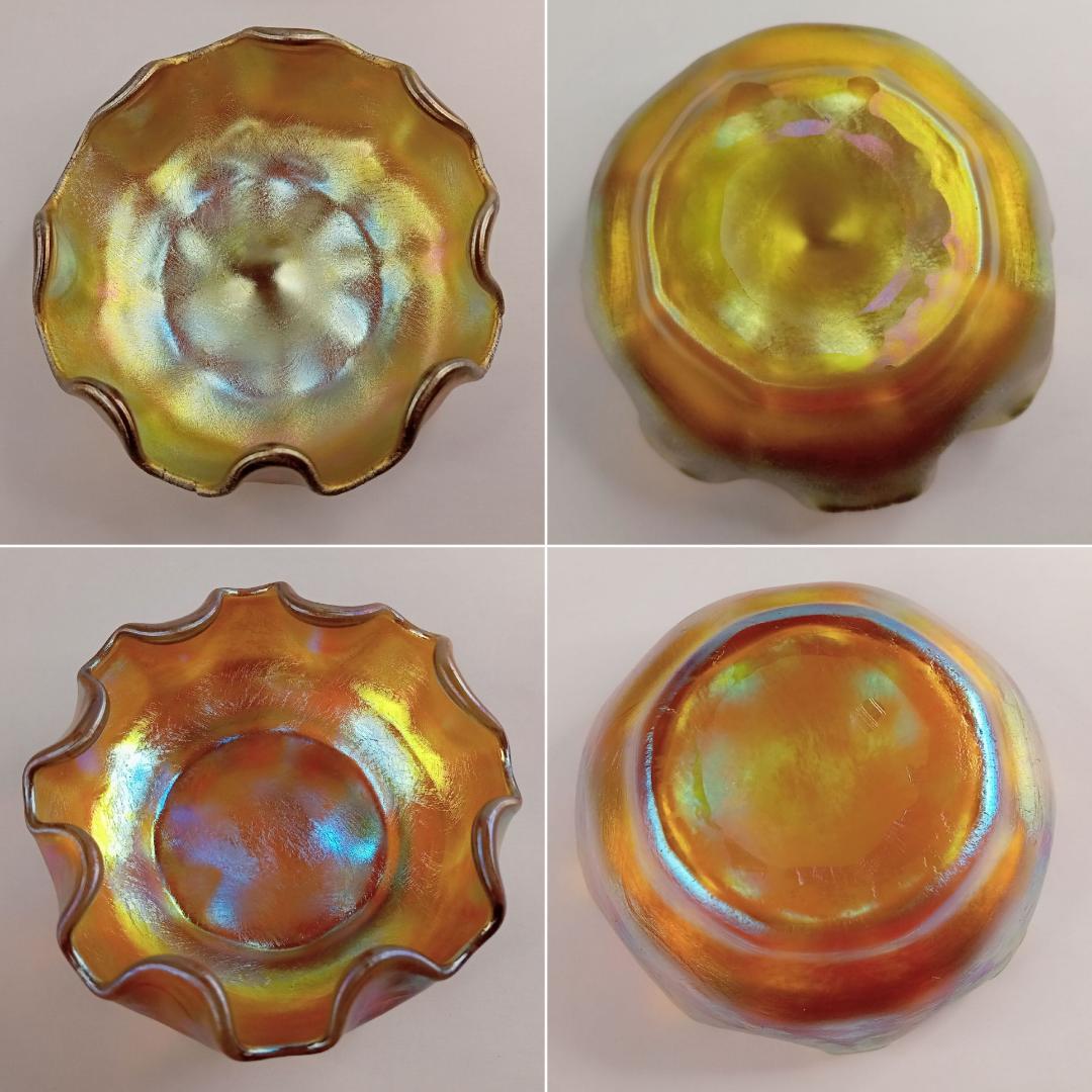 ルイスCティファニー ソルトセラー ファブリルガラス 4つセットq50